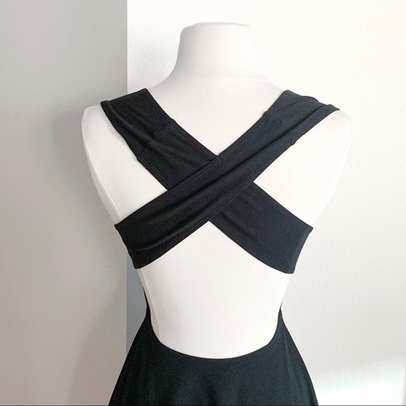 NBW AMERICAN APPAREL Black Ponte Skater Dress - Picture 5 of 9